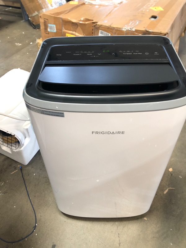 Photo 3 of Frigidaire FHPW122AC1 Portable Room Air Conditioner, 12,000 BTU with Multi-Speed Fan, Dehumidifier Mode, Easy-to-Clean Washable Filter, Built-in Air Ionizer, Wi-Fi Connected, in White
