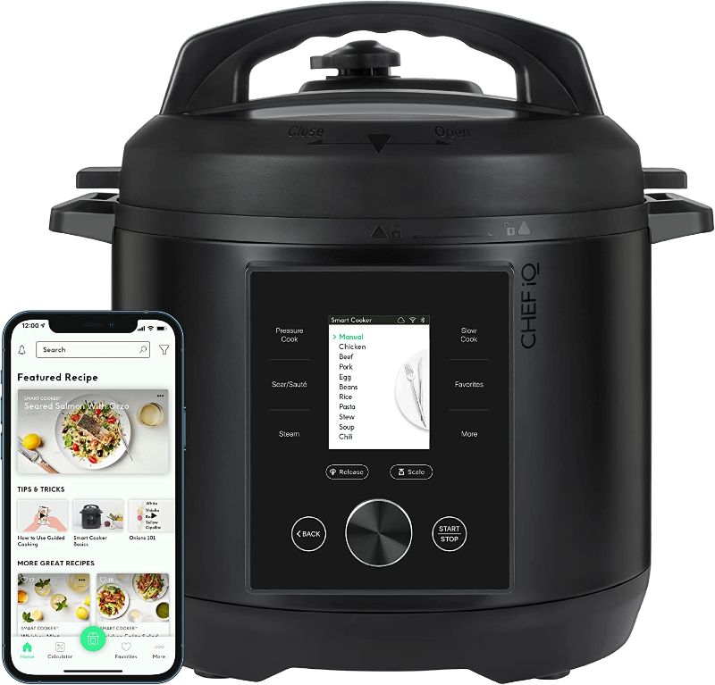 Photo 1 of CHEF iQ Smart Pressure Cooker 10 Cooking Functions & 18 Features, Built-in Scale, 1000+ Presets & Times & Temps w/App for 600+ Foolproof Guided Recipes, Rice & Slow Electric MultiCooker, 6 Qt
