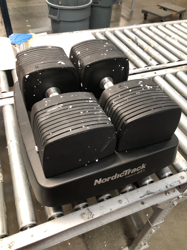 Photo 2 of ***PARTS ONLY*** NordicTrack 50 Lb iSelect Adjustable Dumbbells, Works with Alexa, Sold as Pair
