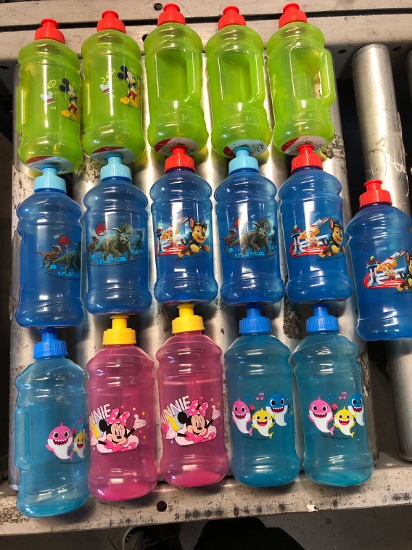 Photo 1 of 16 pack - 15.5 FL OZ little kid water bottles. 