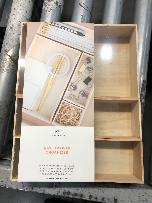 Photo 1 of 1 pack - 4 pc drawer organizer