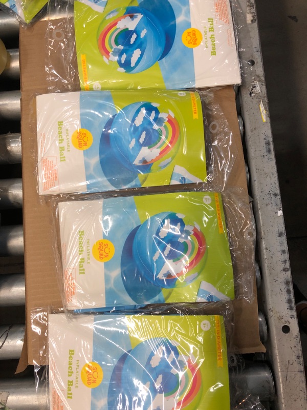 Photo 1 of 17.5" Beach Ball Rainbow - Sun Squad™-4 pack 


