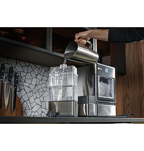 Photo 1 of GE Profile Opal | Countertop Nugget Ice Maker with Side Tank | Portable Ice Machine Makes up to 24 Lbs. of Ice per Day | Stainless Steel Finish
