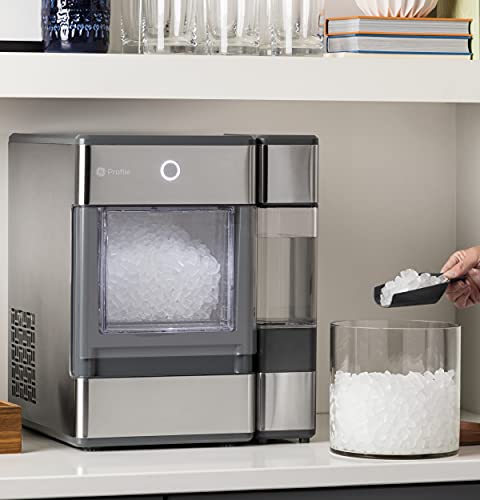 Photo 4 of GE Profile Opal | Countertop Nugget Ice Maker with Side Tank | Portable Ice Machine Makes up to 24 Lbs. of Ice per Day | Stainless Steel Finish
