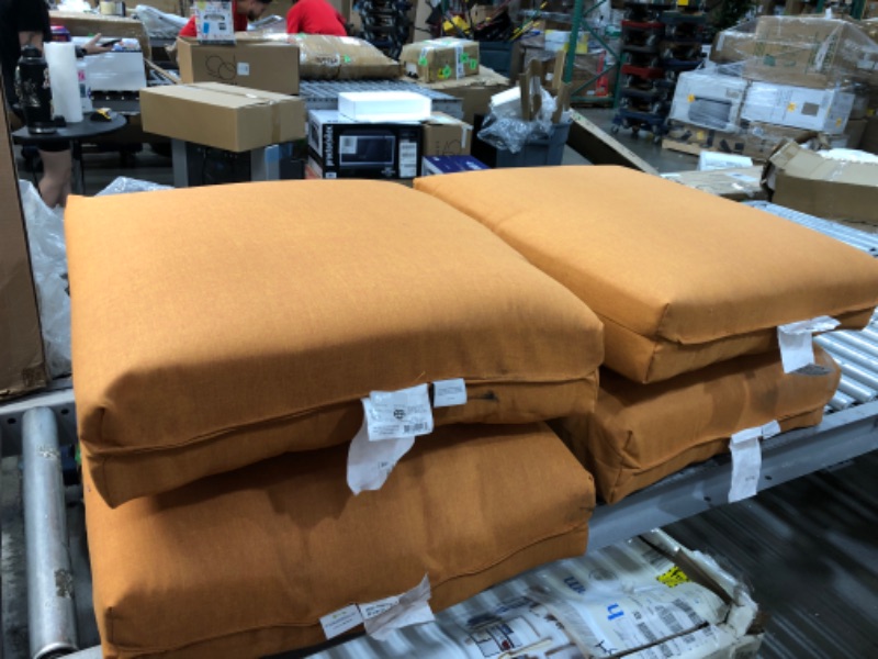 Photo 1 of (DIRTY) Pack of 4 Outdoor Deep Seat Cushion - Threshold™

