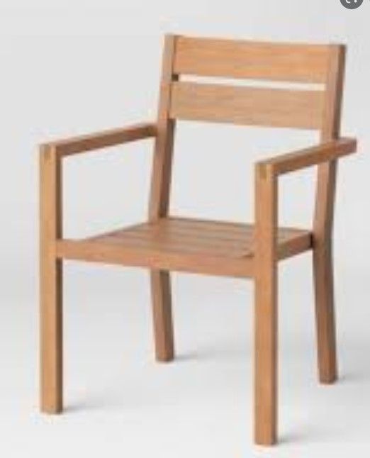 Photo 1 of (SCRATCHED; COSMETIC DAMAGES) threshold wood stacking patio chair, pack of 2