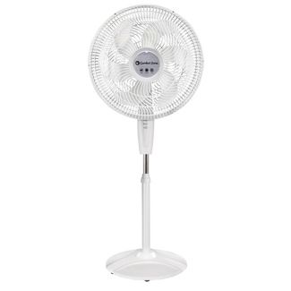 Photo 1 of (NOT FUNCTIONAL: MISSING POWERBUTTON; CRACKED FRAME) Comfort Zone 18" Power Curve Oscillating Stand Fan White

