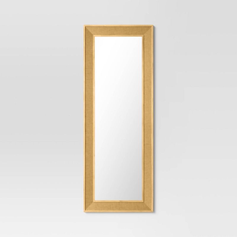 Photo 1 of 22" X 60" Classic Woven Wall Mirror Natural - Threshold™
