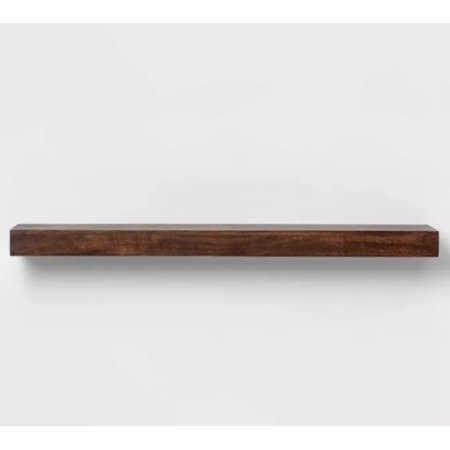 Photo 1 of 36" Wood Block Wall Shelf Walnut - Threshold
