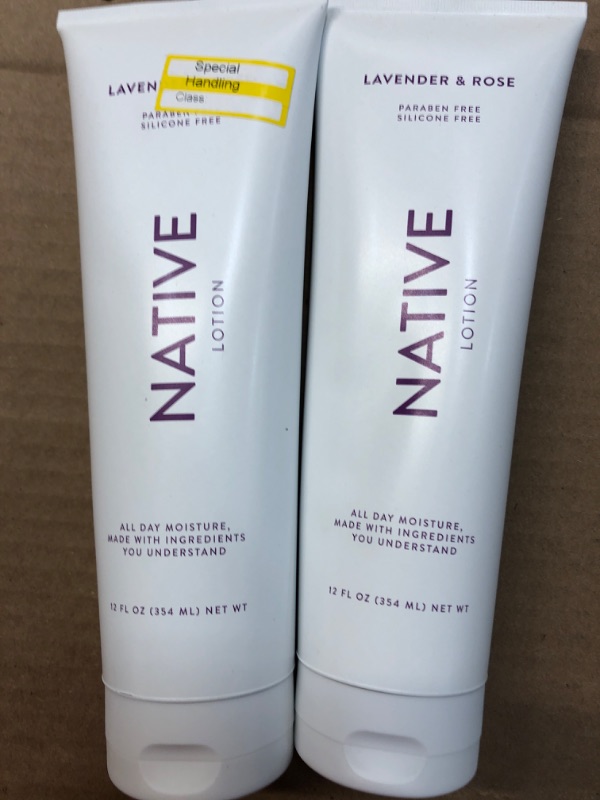 Photo 2 of 2 PACK -  Native Lavender and Rose Body Lotion - 12 fl oz

