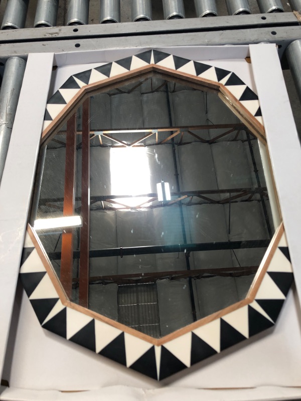 Photo 2 of 18 x 24 INCHES Wood Resin Decorative Wall Mirror Brown - Opalhouse designed with Jungalow