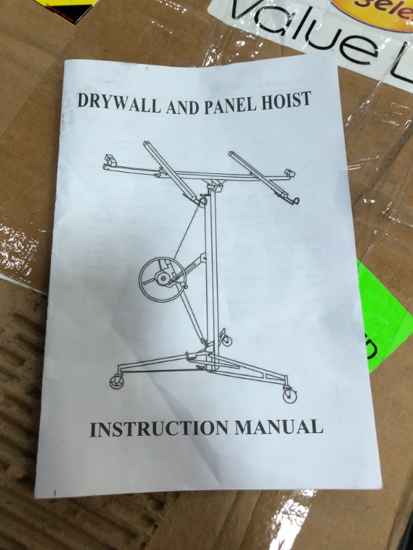Photo 3 of 11FT Drywall Lifter Panel Hoist Dry Wall Rolling Caster Lifter Construction Tool 150LB Heavy Duty Sheetrock Hoist Holder (Red)…

