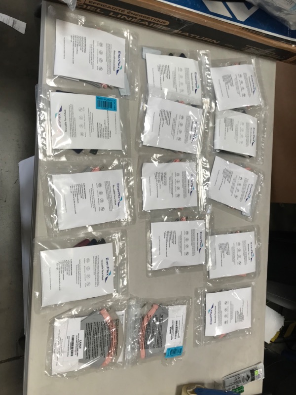Photo 1 of 15 item bundle 
face mask bundle
size XL (x3) L (x12) 