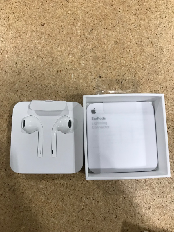 Photo 2 of Apple EarPods Headphones with Lightning Connector. Microphone with Built-in Remote to Control Music, Phone Calls, and Volume. Wired Earbuds for iPhone
