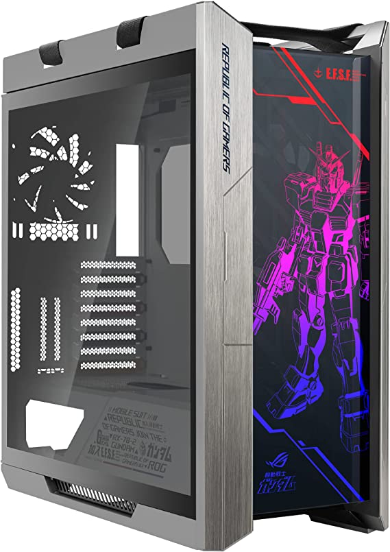 Photo 1 of ROG Strix Helios Gundam Edition RGB ATX/EATX mid-Tower Gaming case with Tempered Glass, Aluminum Frame, GPU Braces, 420mm Radiator Support, and Aura Sync
