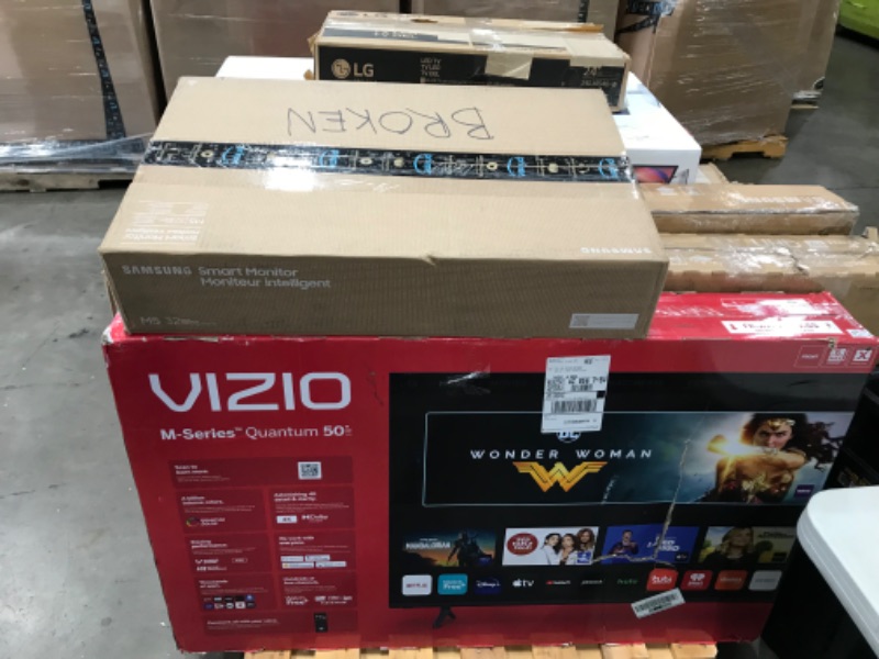 Photo 4 of 11 items 
PALLET OF DAMAGED TV'S AND MONITORS accessories not included
