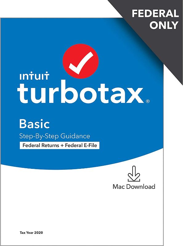 Photo 1 of [OLD VERSION] TURBOTAX BASIC 2020 DESKTOP TAX SOFTWARE, FEDERAL RETURNS ONLY + FEDERAL E-FILE [MAC DOWNLOAD]
