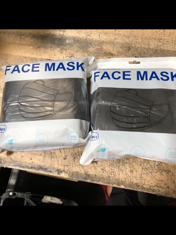 Photo 1 of BUNDLE OF 2---100PC DISPOSABLE FACE MASKS
