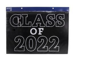 Photo 1 of GRADUATION YARD SIGN 'CLASS OF 2022' GOLD - SPRITZ™ 3 PACK
