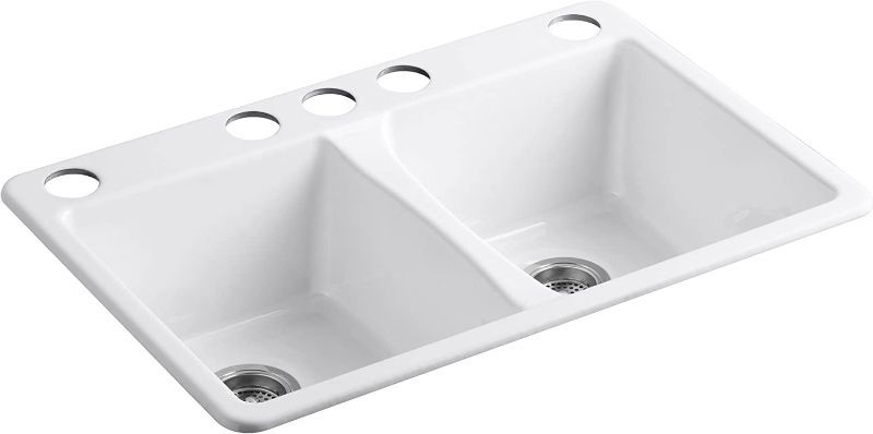 Photo 1 of (USED AND DAMAGED) KOHLER K-5873-5U-0 DEERFIELD KITCHEN SINK, 2.375, WHITE
Product Dimensions	?9.63"D x 22"W x 33"H
