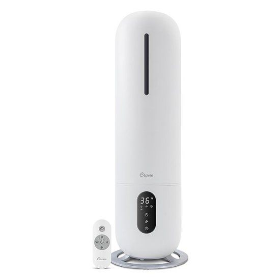 Photo 1 of CRANE - 2 Gal. Tower Ultrasonic Cool Mist Humidifier with Remote - White