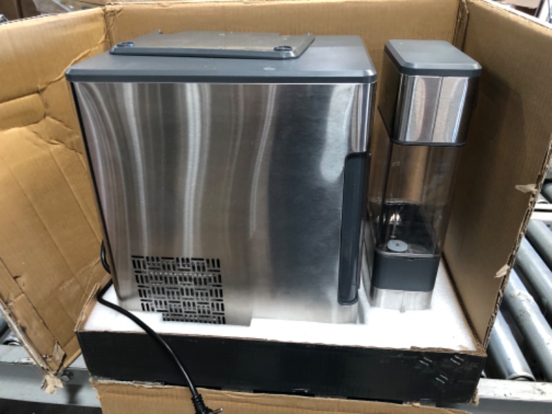 Photo 4 of GE Profile Opal | Countertop Nugget Ice Maker with Side Tank | Portable Ice Machine Makes up to 24 lbs. of Ice Per Day | Stainless Steel Finish