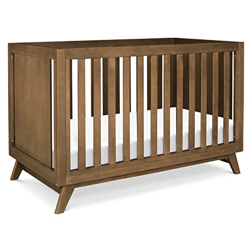 Photo 1 of DaVinci Otto Pine Wood 3-in-1 Convertible Crib in Walnut