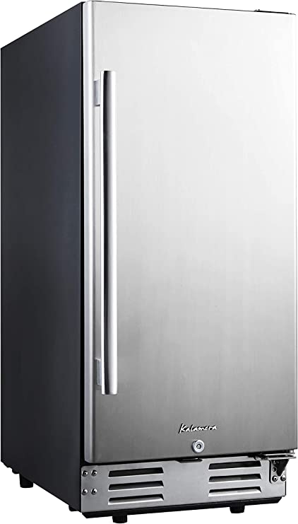 Photo 1 of Kalamera Beverage Refrigerator, 15 inch Under Counter Beer Fridge for 104 Cans w/ 32-41? Temperature Range, Drink Fridge with Stainless Steel Door
