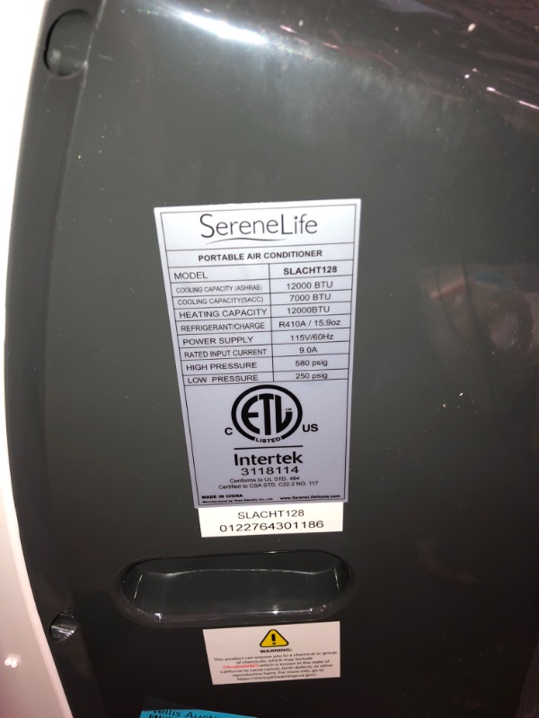 Photo 6 of SERENELIFE SLACHT128 Portable Room Air Conditioner and Heater (12,000 BTU)