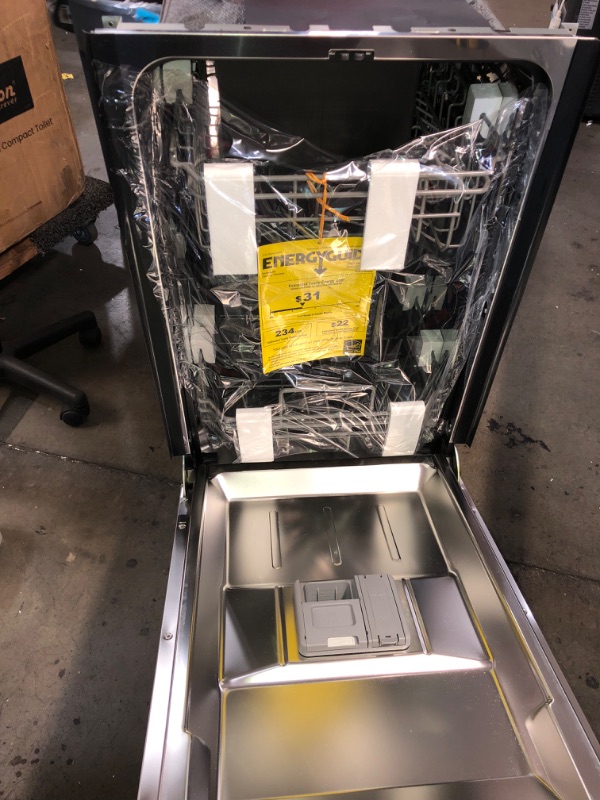 Photo 1 of 18 in. Stainless Steel Front Control Smart Dishwasher 120-volt with Stainless Steel Tub