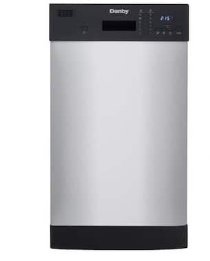 Photo 1 of 18 in. Stainless Steel Front Control Smart Dishwasher 120-volt with Stainless Steel Tub