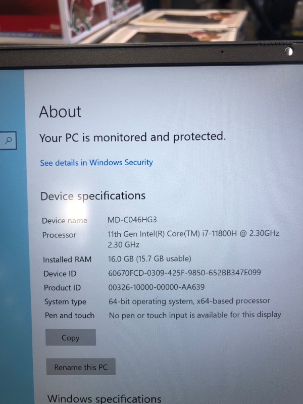 Photo 5 of 2022 Dell Inspiron 16 Plus 7610 Laptop, 16" QHD+ 3K IPS 16:10 Display, Intel Core i7-11800H, 16GB RAM, 1TB SSD, Backlit Keyboard, Fingerprint Reader, Webcam, Thunderbolt 4, WiFi 6, Windows 11 Home
