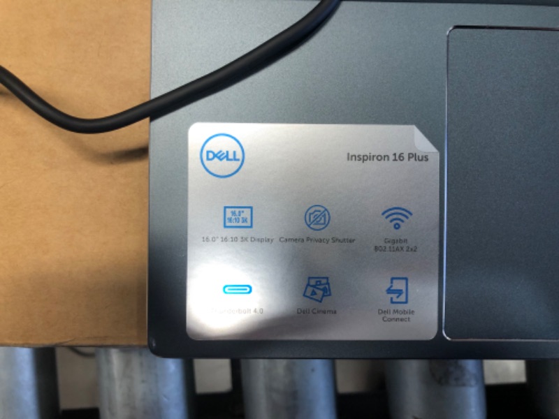 Photo 10 of 2022 Dell Inspiron 16 Plus 7610 Laptop, 16" QHD+ 3K IPS 16:10 Display, Intel Core i7-11800H, 16GB RAM, 1TB SSD, Backlit Keyboard, Fingerprint Reader, Webcam, Thunderbolt 4, WiFi 6, Windows 11 Home
