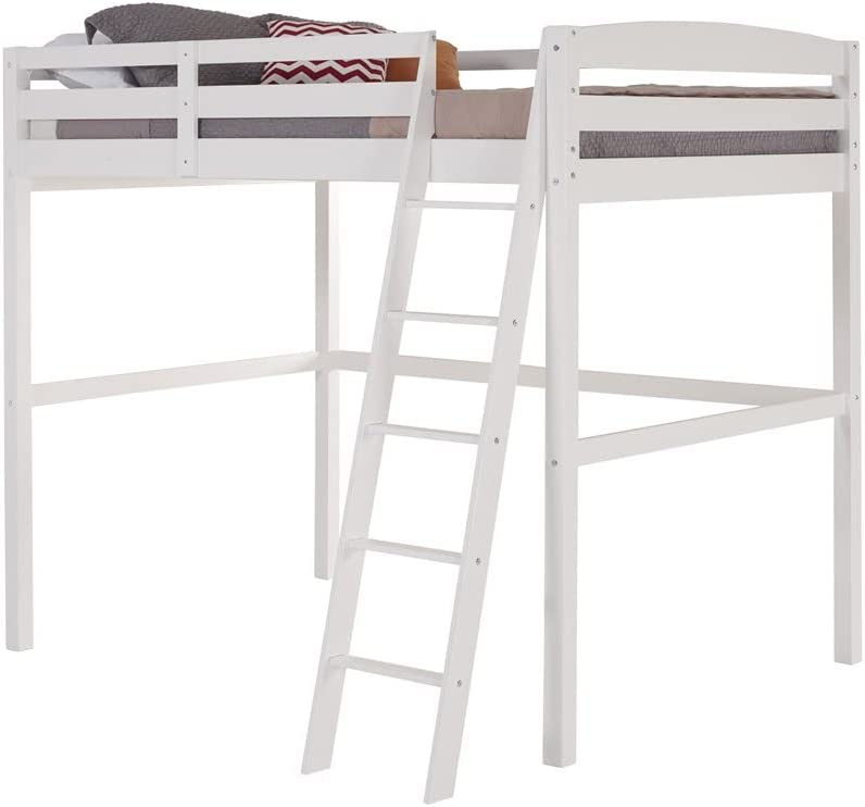 Photo 1 of  Low Bunk Bed, Twin-Over-Twin Bed Frame For Kids, White
