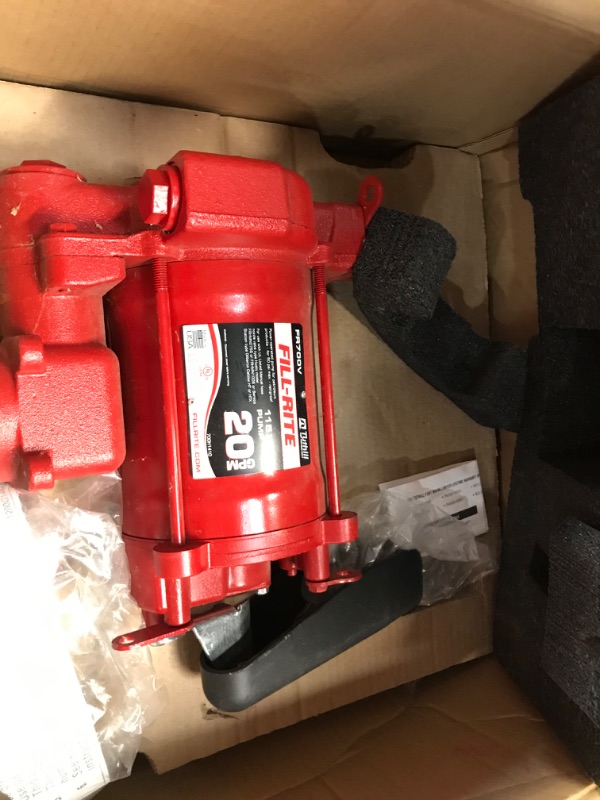 Photo 2 of ***PARTS ONLY*** Fill-Rite FR700V 115 Volt DC 20 GPM 1/3 Horsepower Cast Iron Heavy Duty Multi Fuel Transfer Pump Tank with Hose and Manual Nozzle
