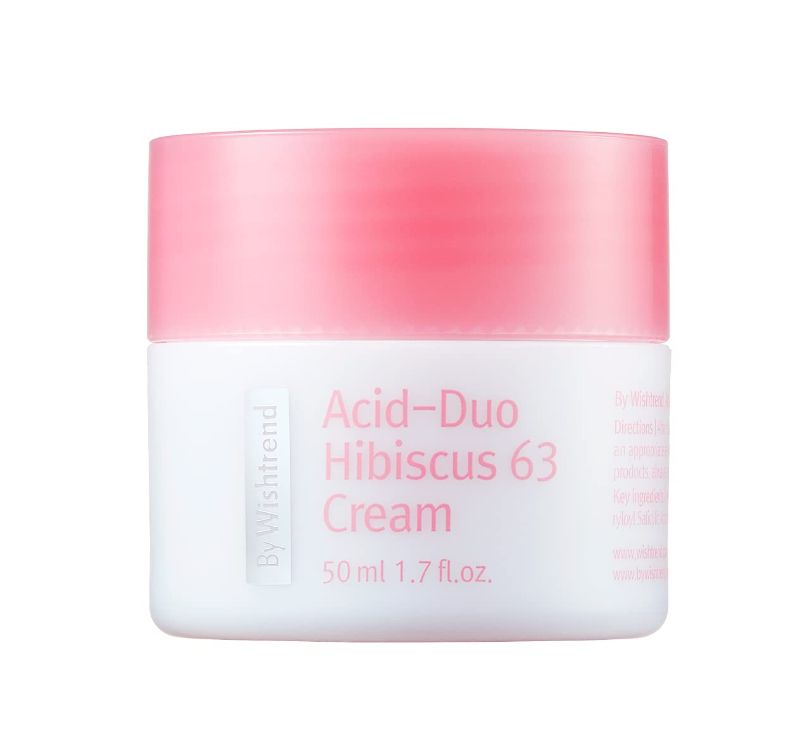 Photo 1 of [By Wishtrend] Acid-Duo Hibiscus 63 Cream, daily gentle exfoliating cream, LHA, PHA, moisturizer, All skin type, light lotion texture
EXP 9/22