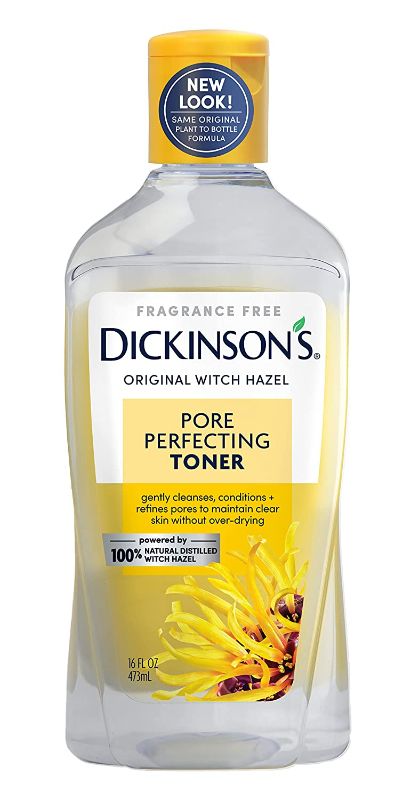 Photo 1 of 4 pack  - Dickinson's Original Witch Hazel Pore Perfecting Toner, 100% Natural, 16 Ounce Fragrance free
