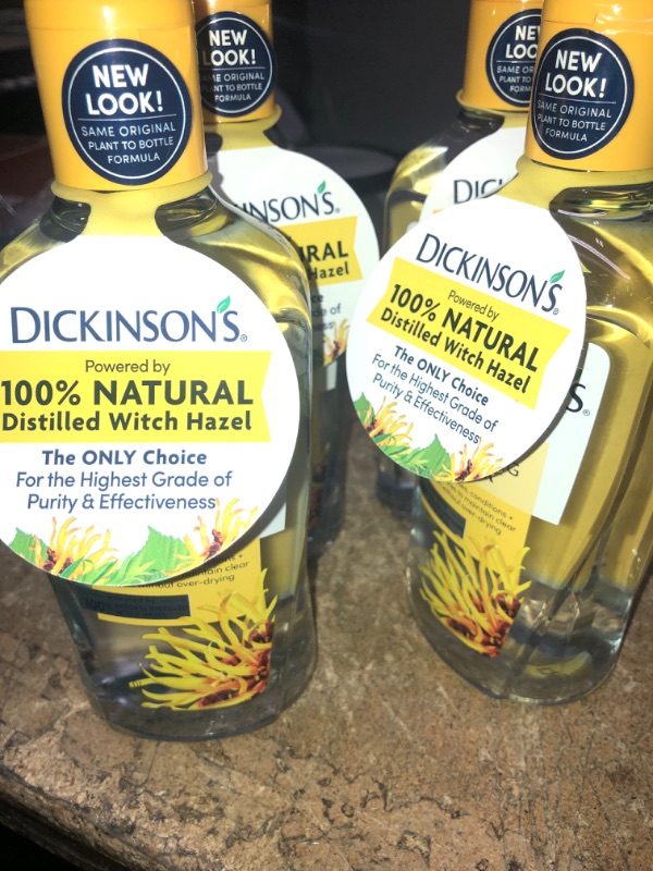 Photo 2 of 4 pack  - Dickinson's Original Witch Hazel Pore Perfecting Toner, 100% Natural, 16 Ounce Fragrance free
