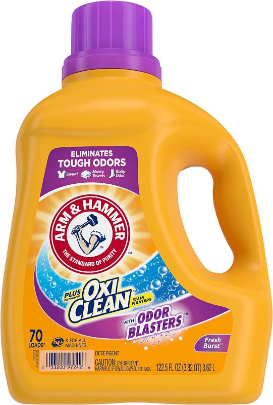 Photo 1 of  Arm & Hammer Plus OxiClean Odor Blasters Fresh Burst, 70 Loads Laundry Detergent, 122.5 Fl oz
