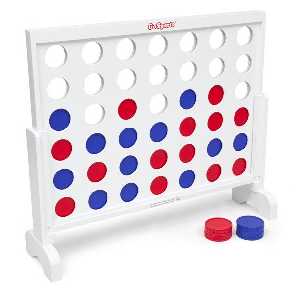 Photo 1 of GoSports Giant 4 in a Row Game with Carrying Case - 3 foot Width - Made from Wood
