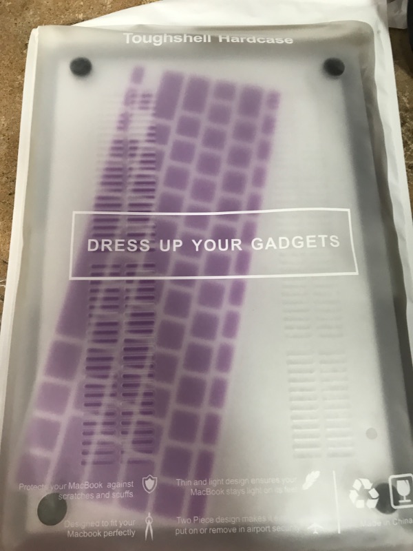 Photo 1 of KECC Compatible with MacBook Air 13 inch Case (2010-2017 Release) A1369/A1466 Plastic Hard Shell + Keyboard Cover (Purple Fabric)
