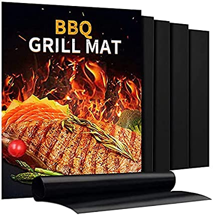 Photo 1 of  Non-Stick BBQ Grill Mats, Heavy Duty, Reusable, and Easy to Clean - Works on Electric Grill Gas Charcoal BBQ, Black