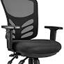 Photo 1 of AmazonCommercial Ergonomic Mid-Back Mesh Desk/Computer Chair with Adjustable Seat, Armrests, and Lumbar Support - Black
