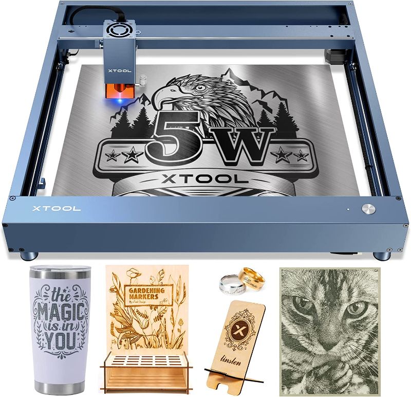 Photo 1 of xTool D1 Pro Upgraded Laser Engraver, 5W Output Power DIY Laser Cutter, 36W Higher Accuracy Laser Engraving Machine, Laser Engraver for Wood and Metal, Paper, Acrylic
