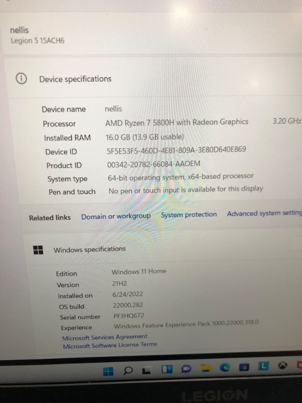 Photo 2 of Lenovo - Legion 5 - Gaming Laptop - AMD Ryzen 7 5800H - 16GB RAM - 512GB Storage - NVIDIA GeForce RTX 3050Ti - 15.6" FHD Display - Windows 11 Home - Phantom Blue
