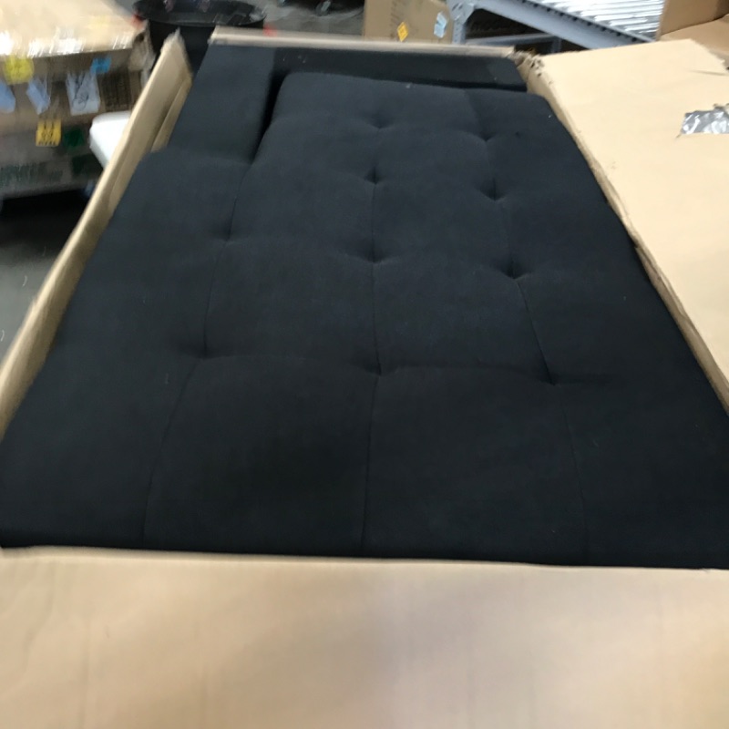Photo 2 of ** INCOMPLETE BOX 1 OF 2 ONLY **STARTOM 2022 New Modern Sectional Sofa Set for Living Room Bedroom, L Shape 4 Seat Couch w/Cup Holder and Left or Right Reversible Chaise, Black
