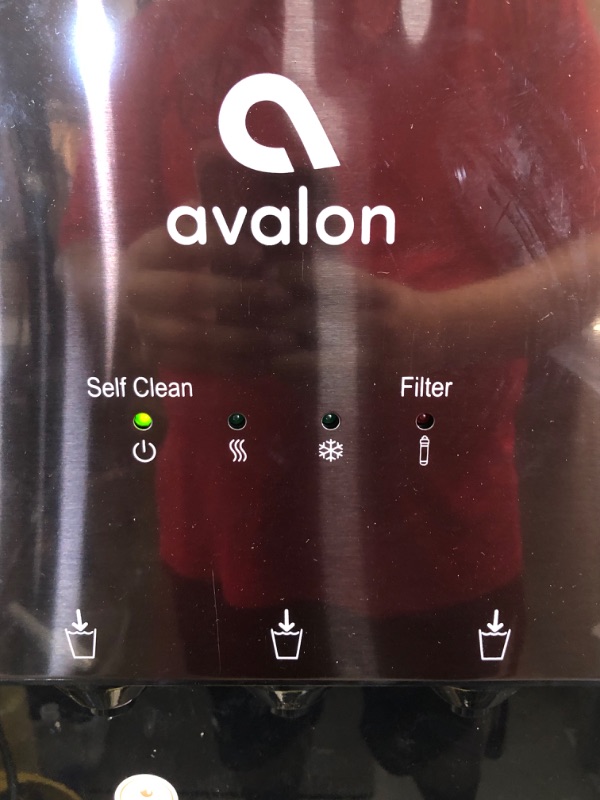 Photo 3 of **DOOR WONT CLOSE**
Avalon A5BLK Self Cleaning Bottleless Water Cooler Dispenser, UL/Energy Star, NSF Certified Filters, Black Stainless Steel, Full Size