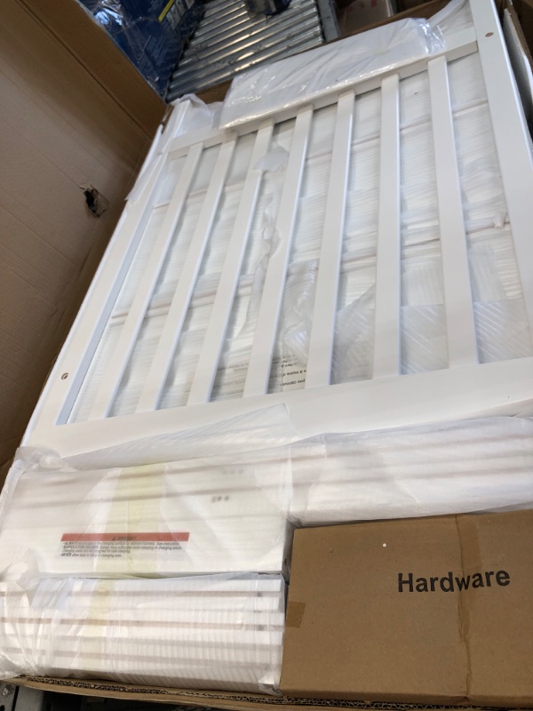 Photo 1 of Dream On Me 4 in 1 Full Size Crib and Changing Table Combo with Dream On Me Spring Crib and Toddler Bed Mattress, Twilight
