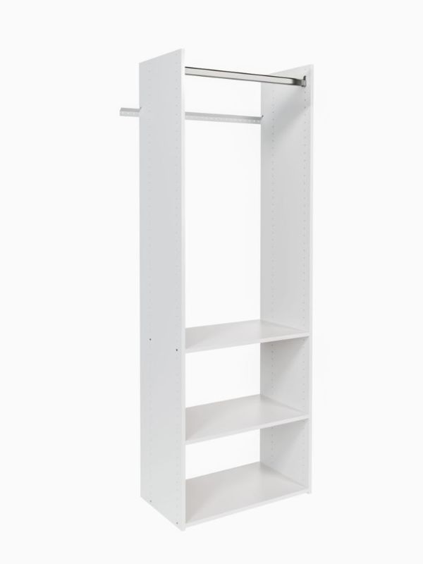 Photo 1 of **SMALL SCUFFS** Closet Evolution 25.125-inch Wide Starter Tower in White
