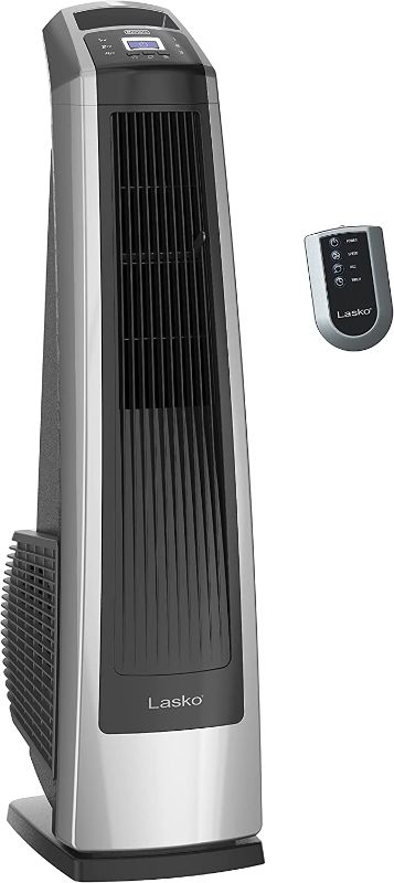 Photo 1 of **DOESNT FUNCTION WHEN POWERED ON* Lasko U35115 Electric Oscillating High Velocity Stand-Up Tower Fan with Timer and Remote Control for Indoor, Bedroom and Home Office Use, 35 Inch, Silver Black
